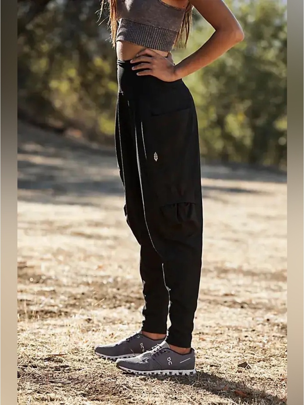 Free People Movement Take a Hike Harem Pant - Black - Medium